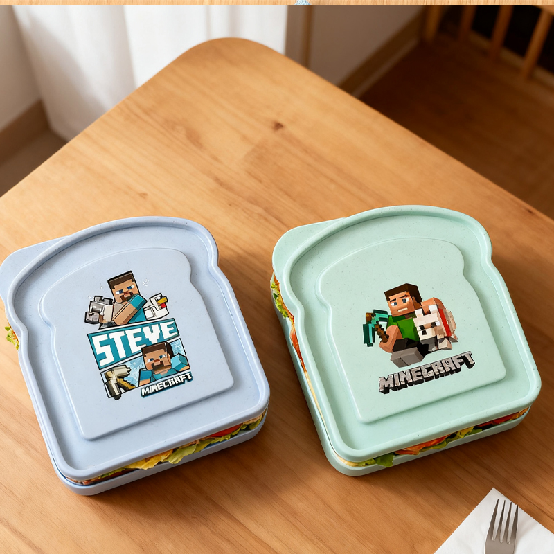 Gaming Console With Minecraft - Game Theme Printed Sandwich Container Toast