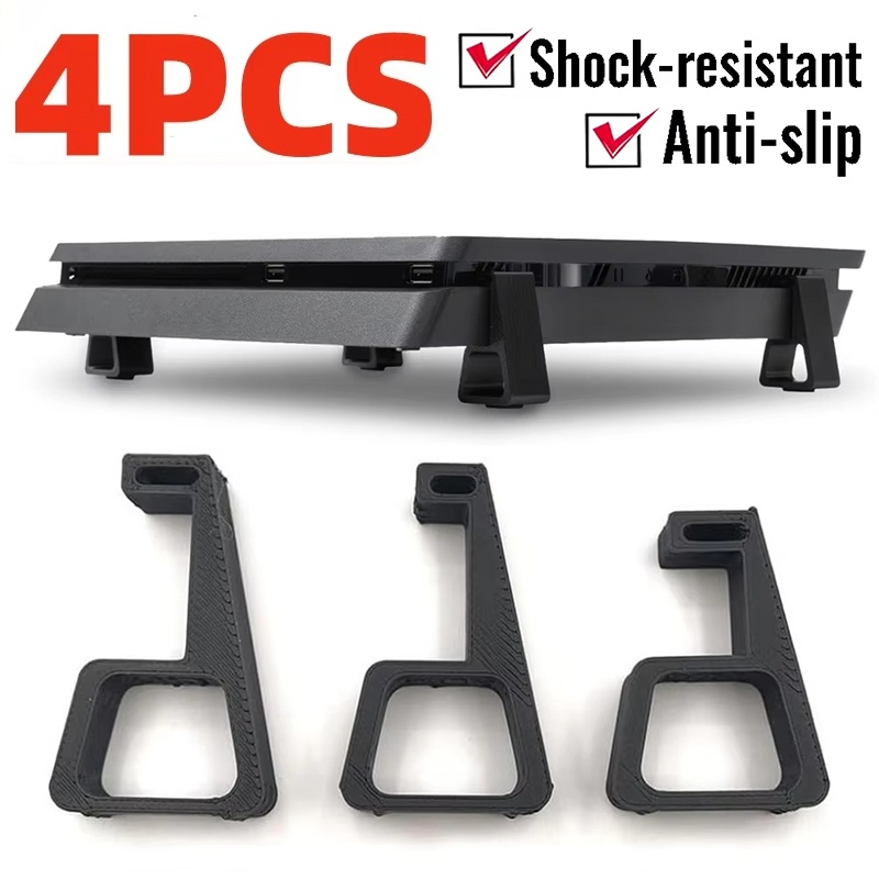 Gaming Console Tv Stand - 4Pcs Cooling Horizontal Holder For PS4/Pro/Slim
