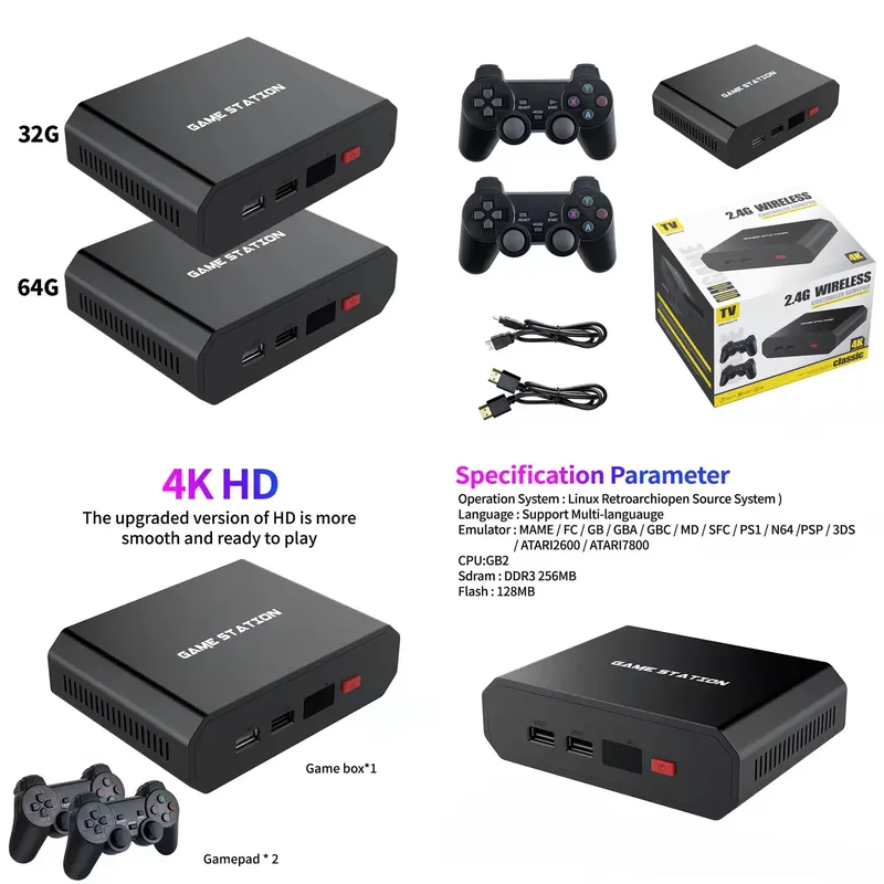 Gaming Consoles - M8plus HD Video Game Console Box