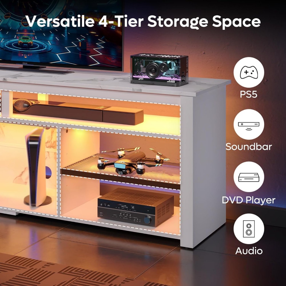 Gaming Console Tv Stand - TV Stand for 75 inch TV,