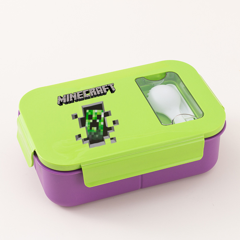 Gaming Console With Minecraft - Game Theme Lunch Box Minecrafted Print