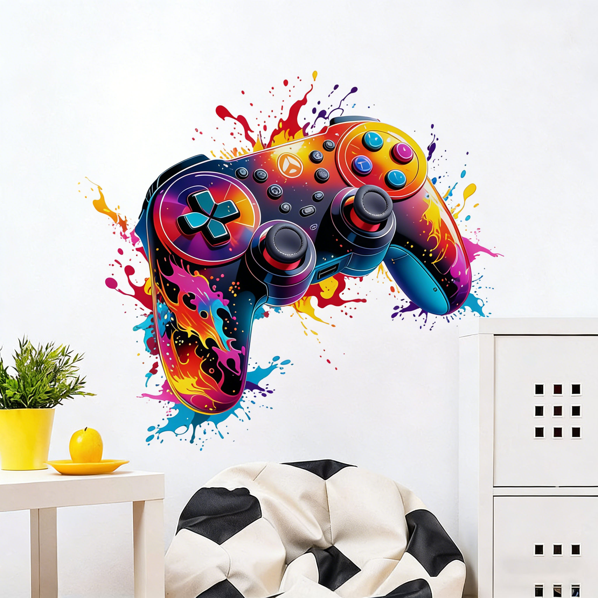 Red Flame Game Controller Wall - Gaming Console Wallpaper 评论和价格