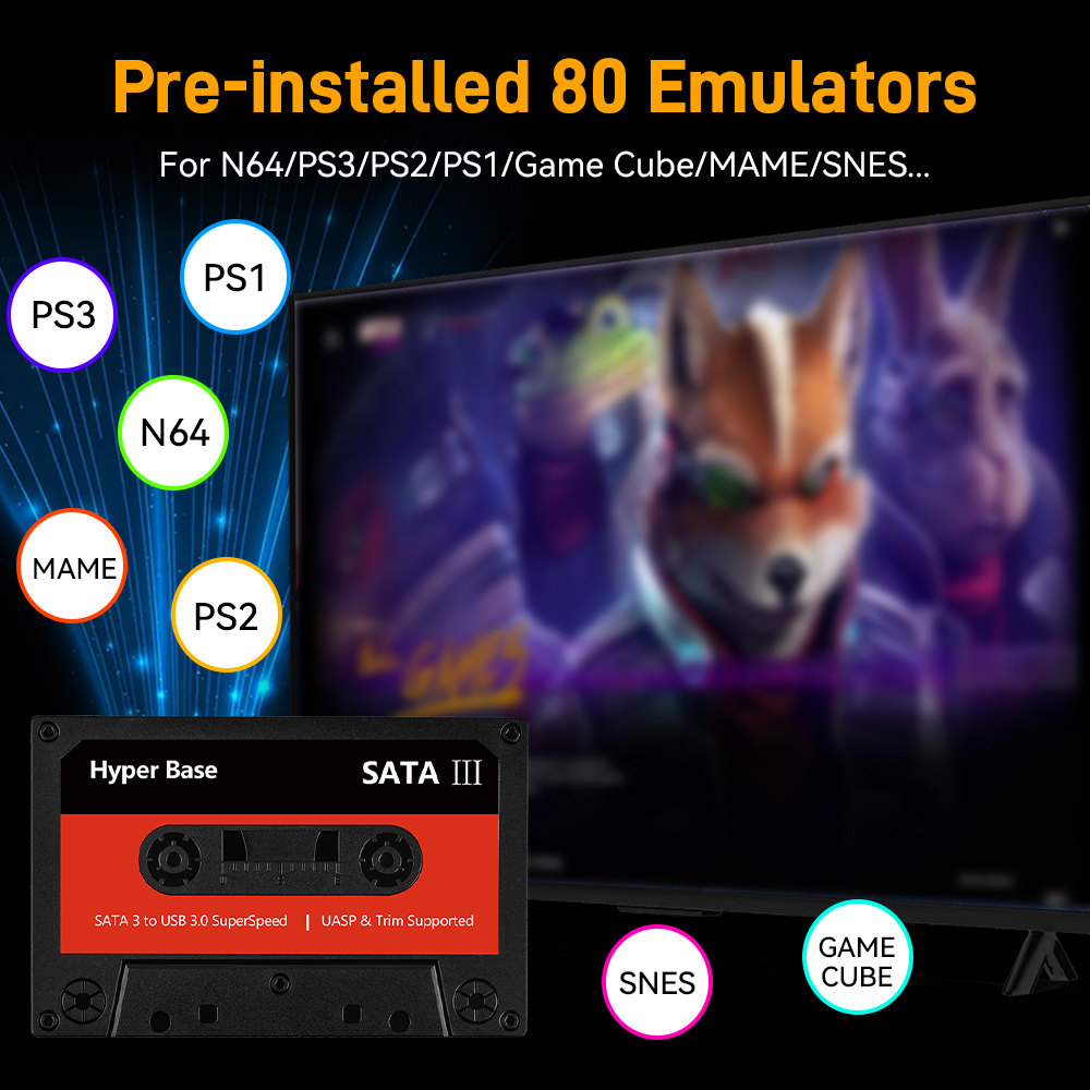 Batocera 500G/2T Emulator Game - Gaming Console Video Game 评论和价格