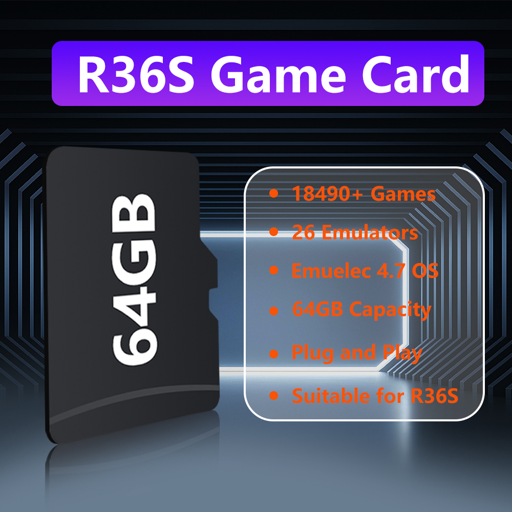 64GB Game Card for R36S Game C - Gaming Console Emulator 评论和价格