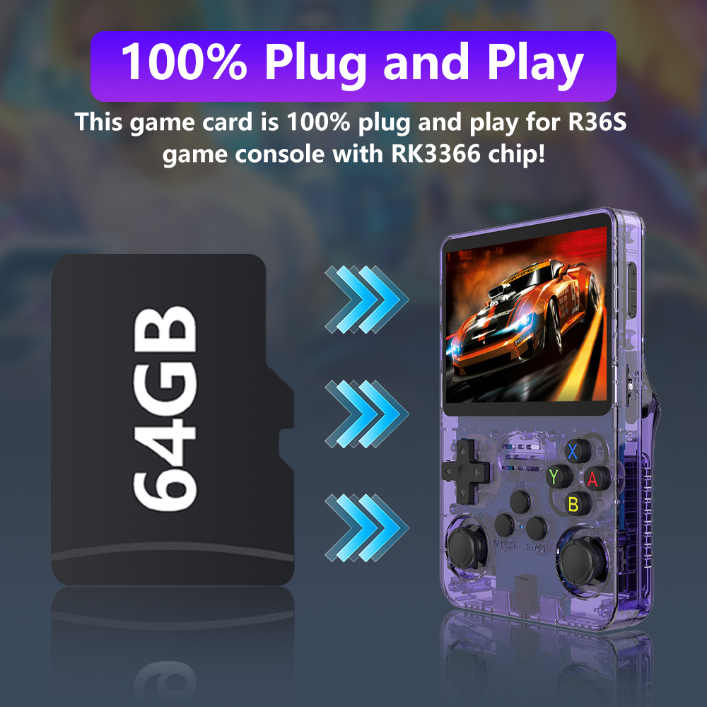 64GB Game Card for R36S Game C - Gaming Console Emulator 评论和价格