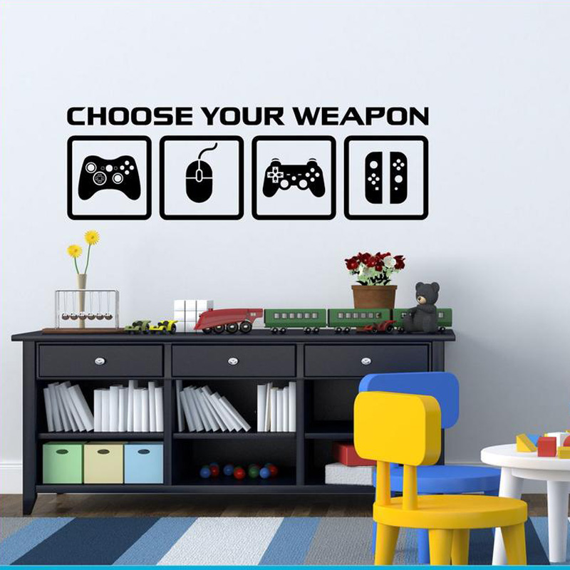 Video Game Decor Wall Decal  C - Gaming Console Wallpaper 评论和价格