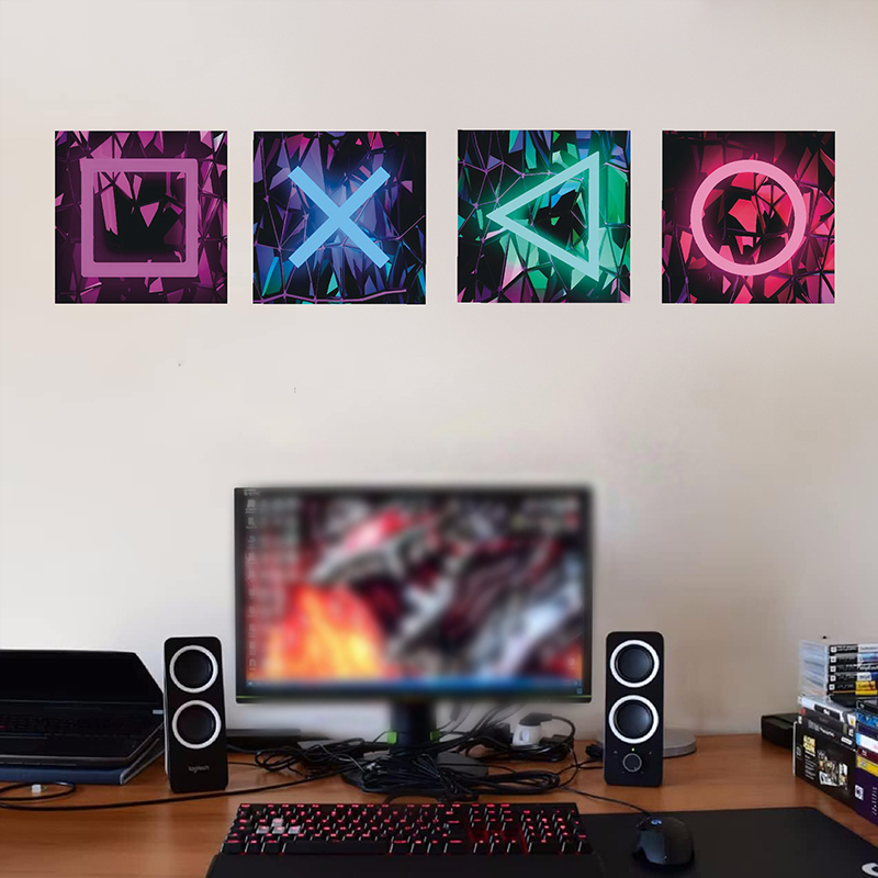 4PCS Kids Gaming Room Game Wal - Gaming Console Wallpaper 评论和价格