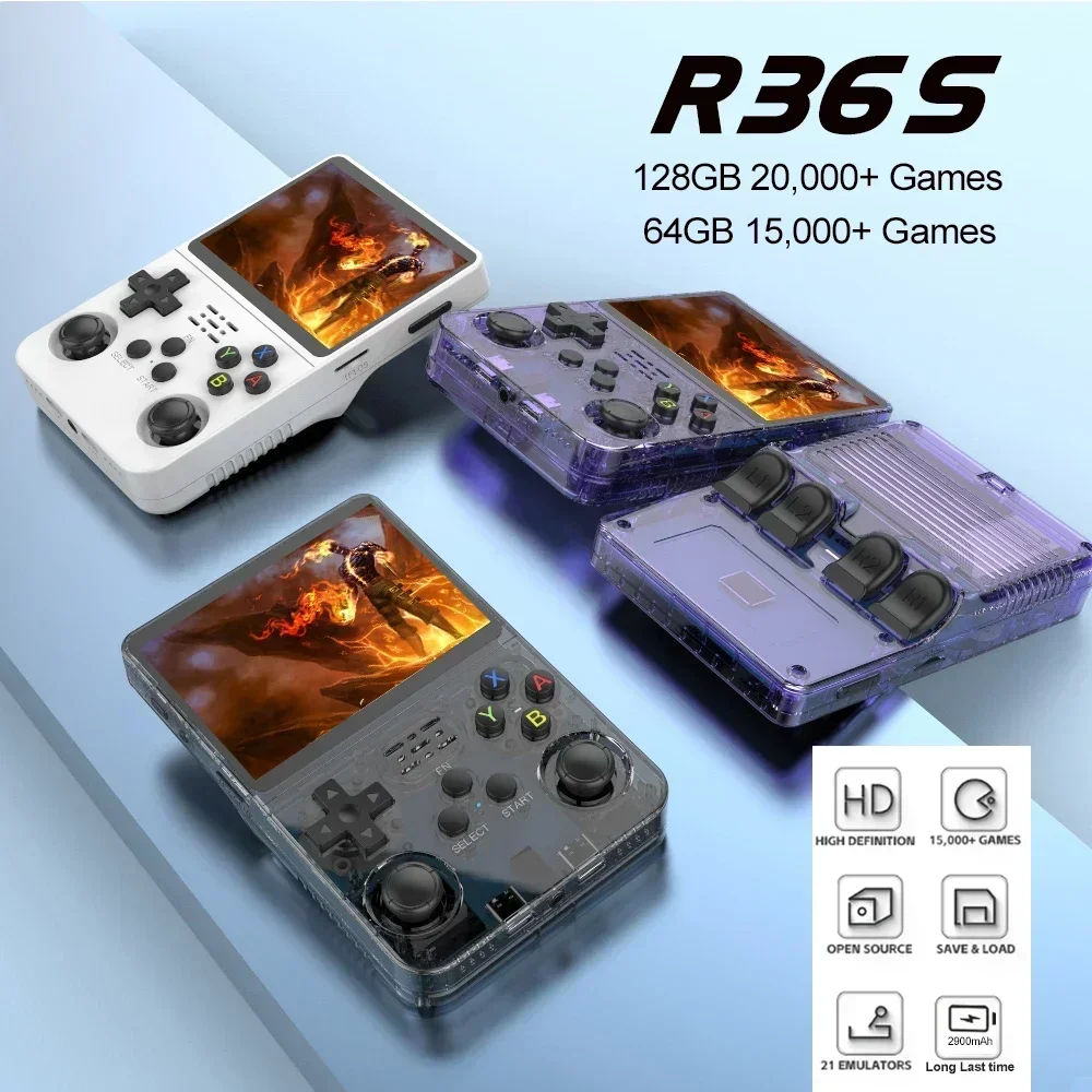 Portable R36S 128GB Handheld G - Gaming Console With Minecraft 评论和价格