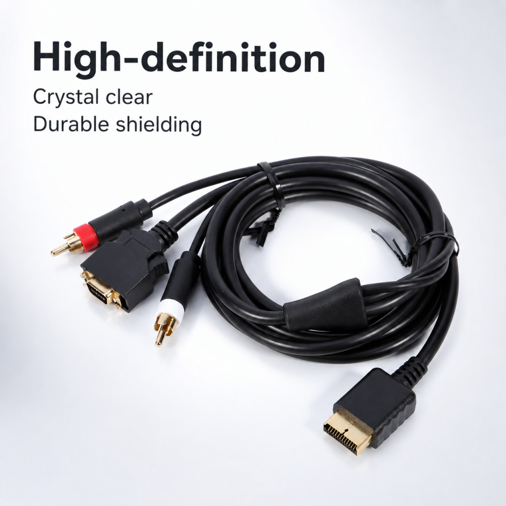 Gold-Plated AV Cable for PS2 P - Gaming Console Definition 评论和价格