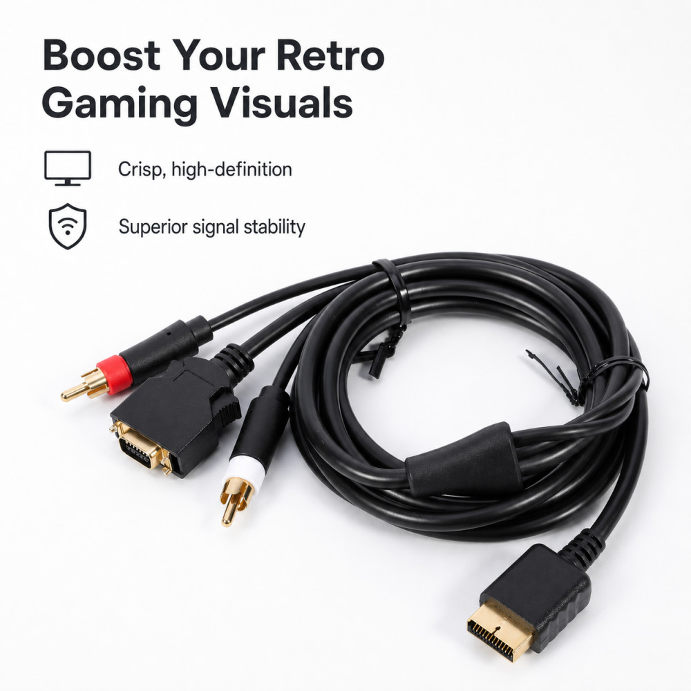 Gold-Plated AV Cable for PS2 P - Gaming Console Definition 评论和价格