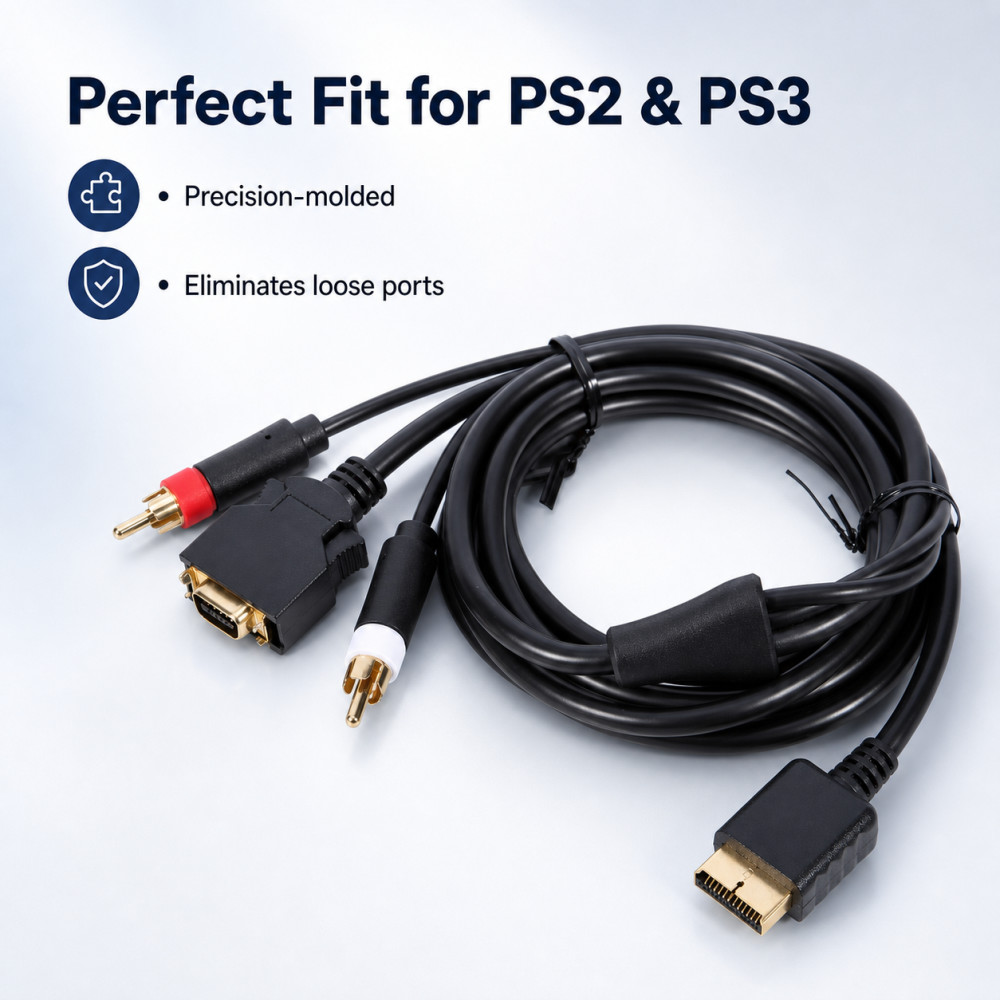 Gold-Plated AV Cable for PS2 P - Gaming Console Definition 评论和价格