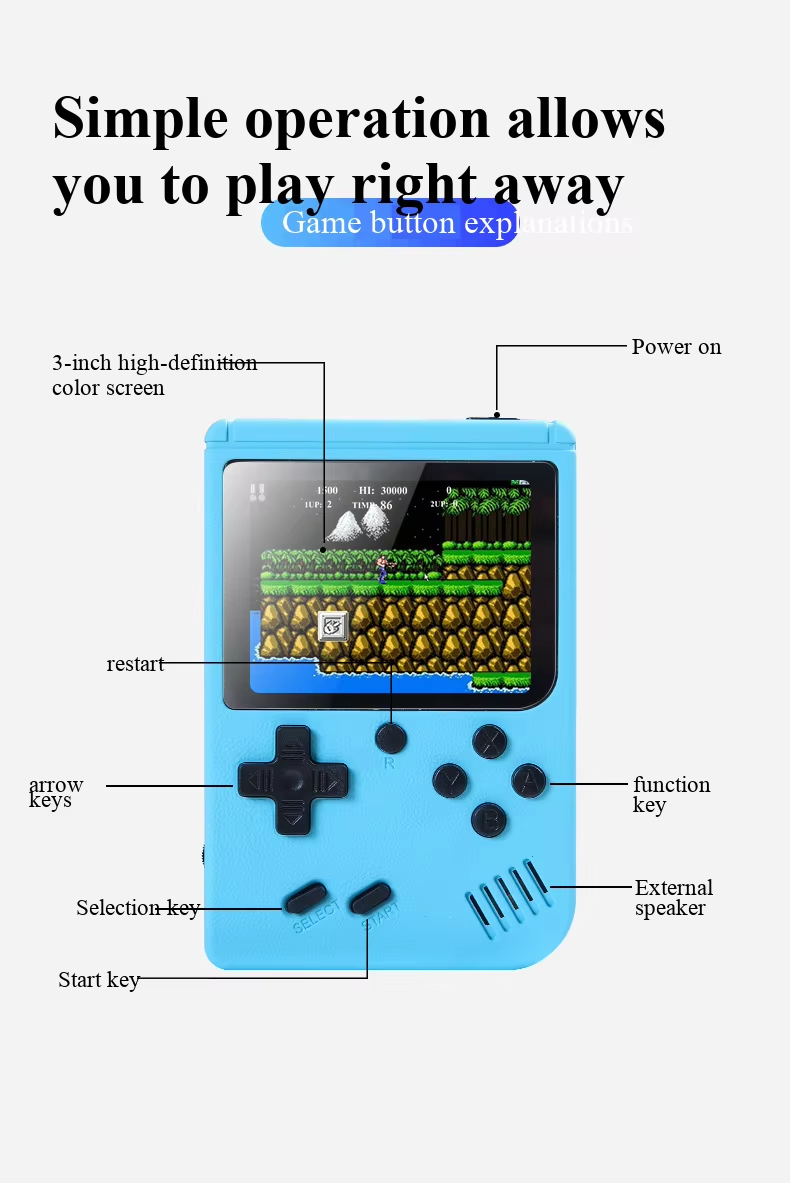 NEW 3 Inch Portable Retro Mini - Gaming Console With Minecraft 评论和价格